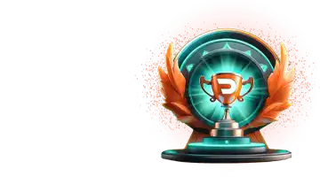 Image featuring a trophy with decorative wings, symbolizing the monthly tournament at Drip Gambling Platform.