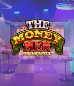 Experience the exciting world of The Money Men Megaways game by Pragmatic Play, featuring a vibrant logo with glittering stars against a luxurious casino backdrop. This image captures the glamour and excitement of casino gaming with its striking design and colorful ambiance. Perfect for slot game lovers seeking Vegas-style excitement. 